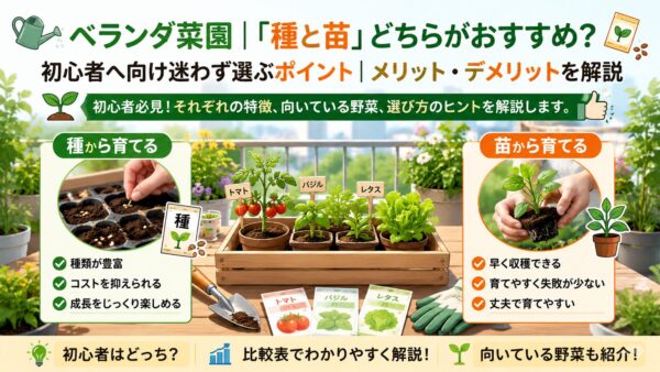 「ベランダ菜園｜「種と苗」どちらがおすすめ？