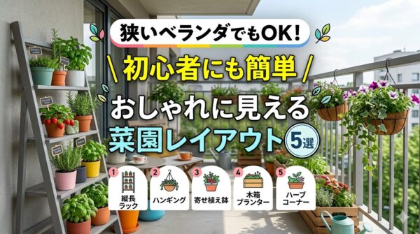 狭いベランダでもOK!初心者にも簡単|おしゃれに見える菜園レイアウト5選