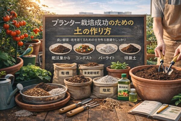 プランター家庭菜園に必須の土の作り方