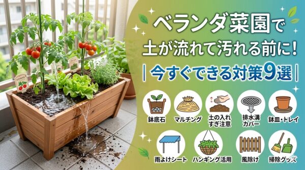ベランダ菜園で土が流れて汚れる前に!|今すぐできる対策9選