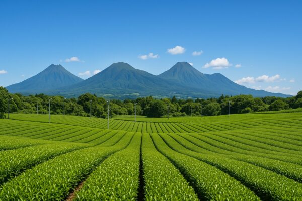 霧島連山茶畑