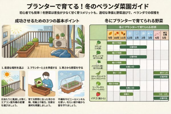 冬のベランダ菜園ガイド