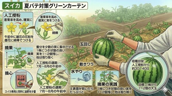 スイカ：大玉収穫への挑戦