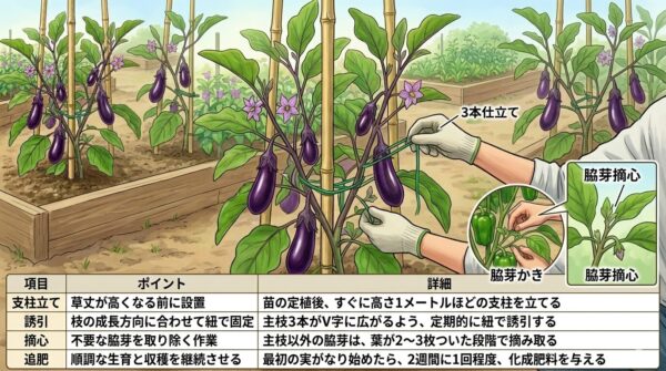 ナス：豊作を叶える栽培の鍵