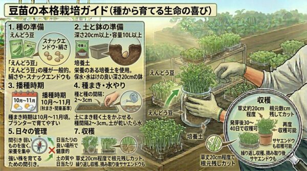 豆苗・種から育てる本格栽培