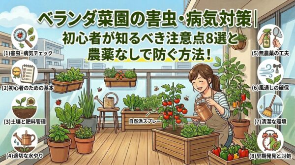 ベランダ菜園の害虫・病気対策｜初心者が知るべき注意点8選と農薬なしで防ぐ方法！
