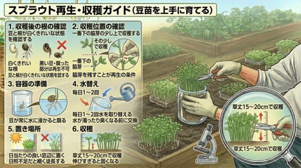 再生栽培の方法（水耕）