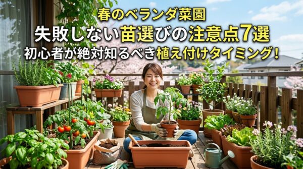 春のベランダ菜園｜失敗しない苗選びの注意点7選と初心者が絶対知るべき植え付けタイミング！