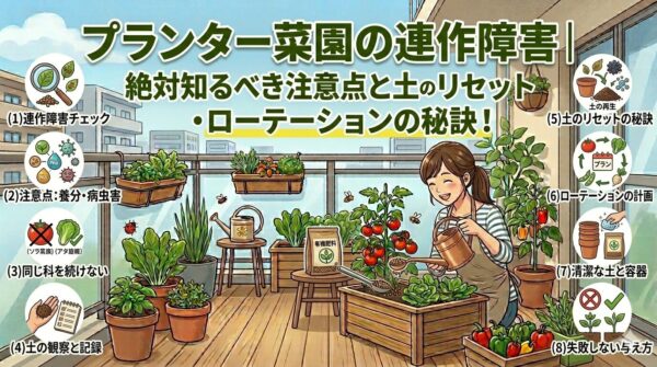 プランター菜園の連作障害｜絶対知るべき注意点と土のリセット・ローテーションの秘訣！