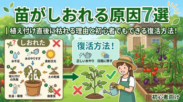 苗がしおれる原因7選